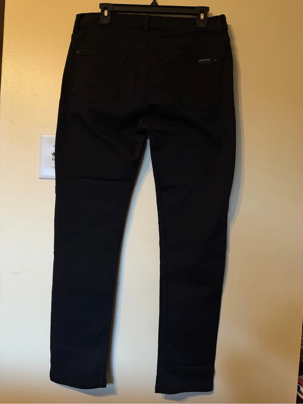 7 For All Mankind Men's Slimmy Tapered Stretch Jeans Black 33! - Picture 9 of 10